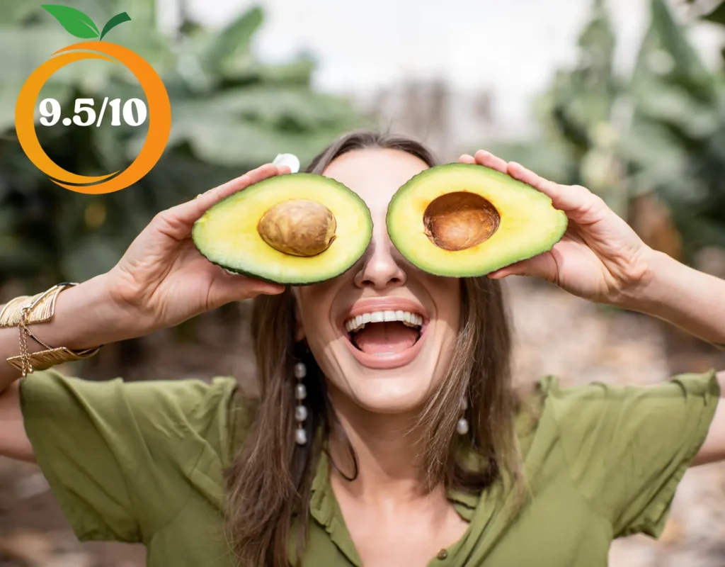 A-girl-happy-to-eat-avocado.