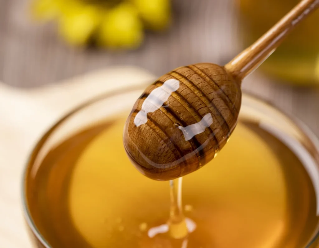 Add honey in Green tea