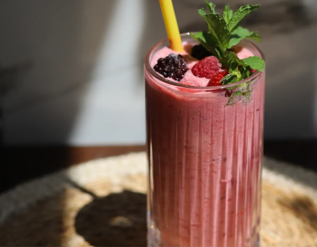 Berry Green Protein Shake