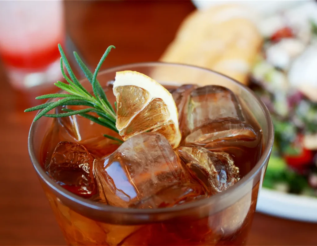 Iced Green tea shot